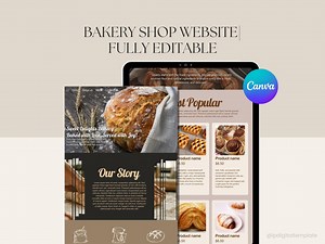 Bakery Website Template: Editable Cake Shop Design (canva, Digital Download) - Etsy