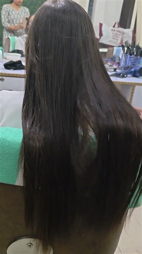 Temprery hair straightening #hairstyles