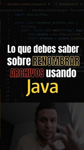 LO QUE DEBES SABER SOBRE RENOMBRAR ARCHIVOS USANDO JAVA #SHORTS #java #Programacion