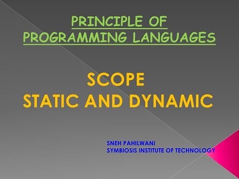 Static Scope and Dynamic Scope with Example || Static scope vs dynamic scope