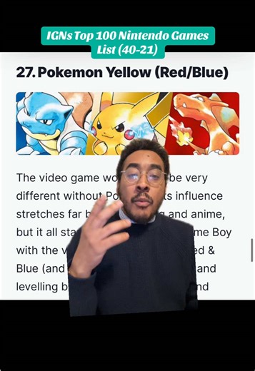 Part 4 of going through #IGN top 100 #Nintendo games list. What are your thoughts on 40-21 #Pokemon #Earthbound #Mario64