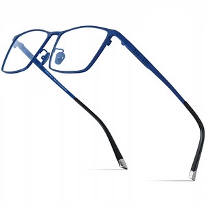 FONEX Titanium Eyeglasses Frame for Men,Square Eyewear Full Optical Glasses