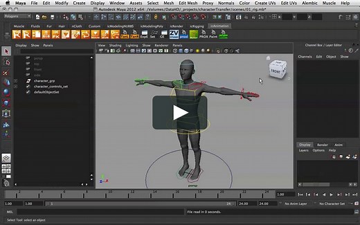 Export a custom rig with animation from Maya to Unity