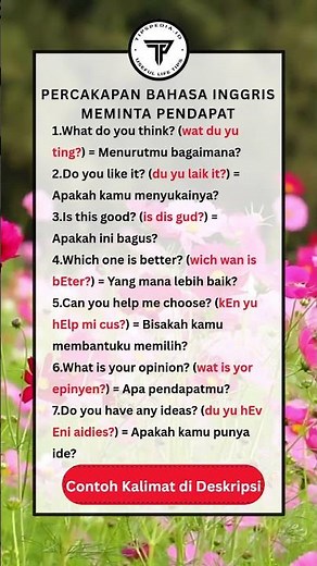 Belajar Bahasa Inggris Untuk Meminta Pendapat Bagi Pemula | #short #shorts