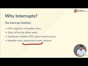 W8L1 - Interrupts: Necessity and Types