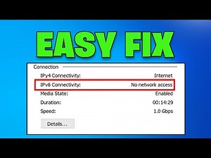 How To Fix IPv6 Connectivity No Network Access Error in Windows - NEW 2026✅