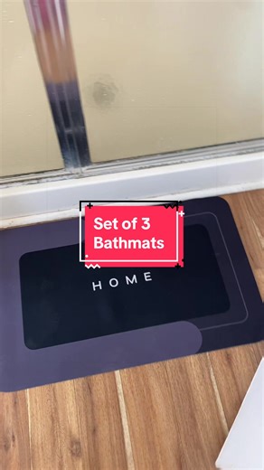 This is a set of three bathmat. They are easy to wash. They spin beautifully and are waterproof #setof3bathmats #bathmats #bathroomessentials