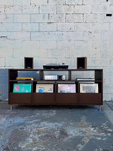 Custom Handcrafted Vinyl Record Storage Cabinet, 4-drawer Media Console | Made in LA - Etsy