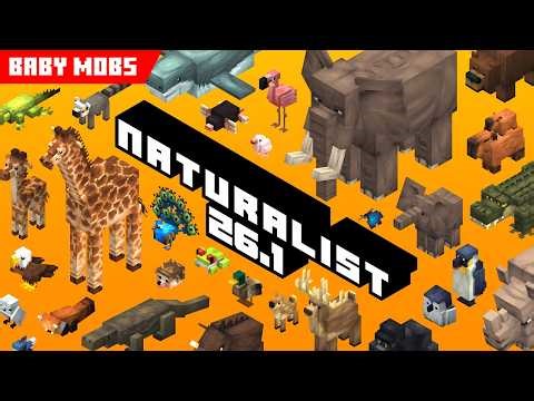 Naturalist 26.1 Add-On 30+ NEW BABY MOBS in Minecraft Survival