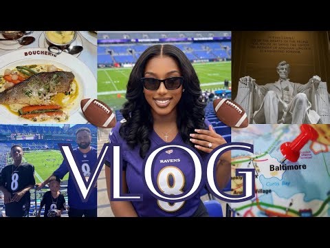 exploring baltimore & washington dc ♡ vlog • ravens game • bygone at four seasons • monument views