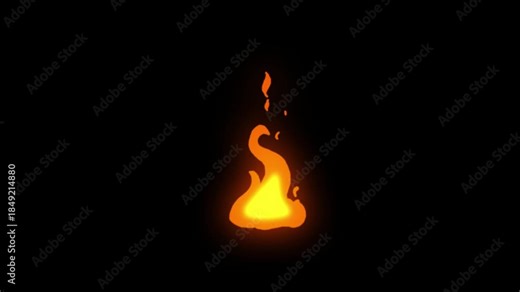 fire animation loop, 2d animation campfire loop for animated show, fx, simple flames, overlay for fx compositing
