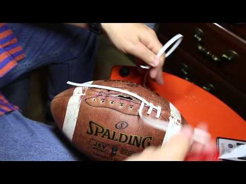 NFL style football lacing instructions part 1