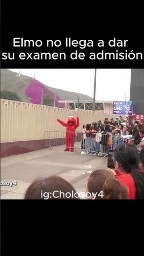 Elmo doesn't make it to his entrance exam.