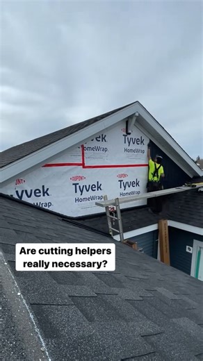 3.2K views · 20 reactions | This is a snapshot on how I side a gable without the pump jack scaffolding set up with a workbench | Men Tools | Facebook