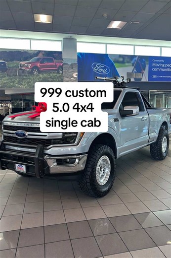 Here is our 999 custom F-150 . Fox performance series 2.0 Rough country upper control arms Fox rear shocks Nitto Ridgegrappler 35s Polish 17” KMC . Dm if interested price is $62,999 comes with everything listed above! . #f150 #singlecab #ford #cartok