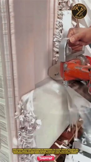 High-Capacity Paper Cutter 📝 | Cut Large Stacks Effortlessly #tools #cuttingskills #workers