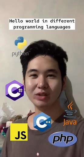 Hello World in different languages!! #programming #java #javascript #php #python #c #csharp #bsit #bscs #techtok #technology #techtoktips #fyp #foryou #foryoupage #fypシ #programminglanguage #helloworld