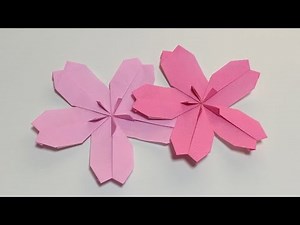 How to make a paper cherry blossom | origami flower cherry blossom tutorial