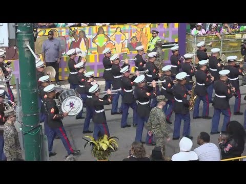 The Zulu Parade begins outside Gallier Hall