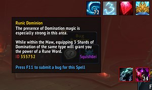 Datamined Shard of Domination Effects in Patch 9.1