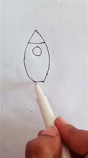 Rocket Drawing Easy #stepbystep #drawing #art #artshorts