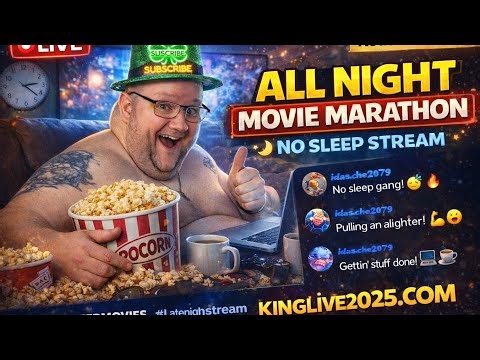 🔴 ALL NIGHT MOVIE MARATHON 🍿 | Late Night Work, Movies & Chill w/🌙 (Sleep? Never Heard of Her)