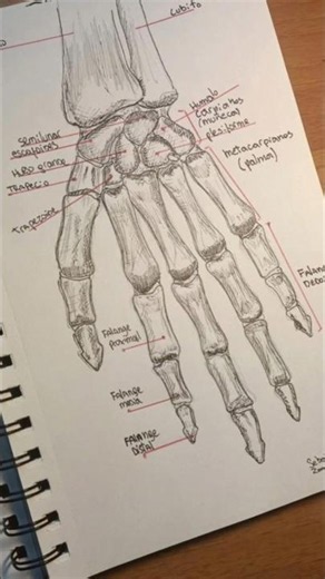 Anatomy Art: How to Draw a Human Hand Skeleton