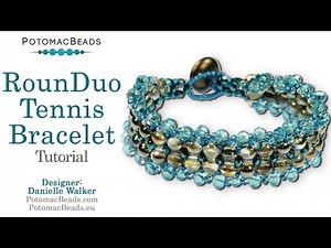 RounDuo Tennis Bracelet - DIY Jewelry Making Tutorial by PotomacBeads