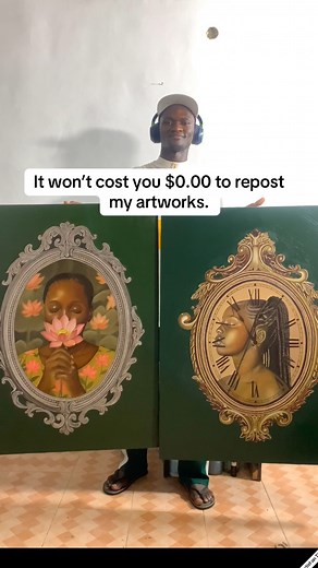 42K views · 6.4K reactions | In this video, I reveal my latest realistic oil paintings, a series blending hyperrealism and emotion to tell a powerful story of TIME - “Khronos” and “Kairos”. Watch the full art process from sketch to final details from previous posts — a true before and after art transformation. #art #artreveal #artwork #viralreels #paintings #blackart #contemporaryart #artcollector | Cephas Arts | Facebook