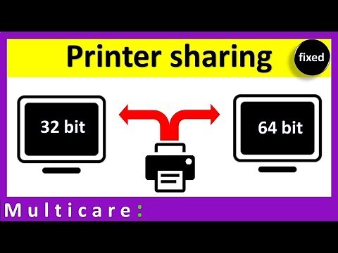 How to share printer between windows 32 bit and 64 bit | dual drivers