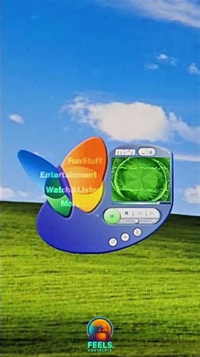 Le génial lecteur musique Windows media player, thème MSN dans Windows XP !