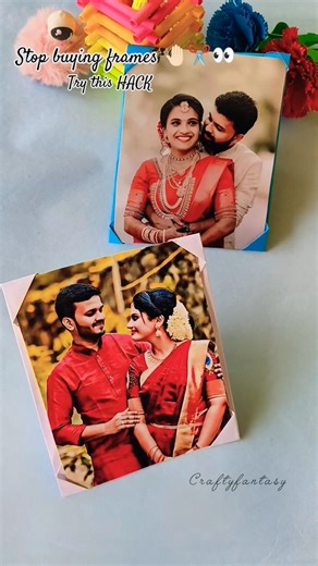 🥰 Easy paper photo frame #origami #diy #shorts #ytshorts #craft #papercraft #paperframe #art #love