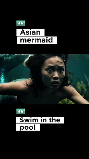 Asian mermaids swimming in the pool | mermaid transformation