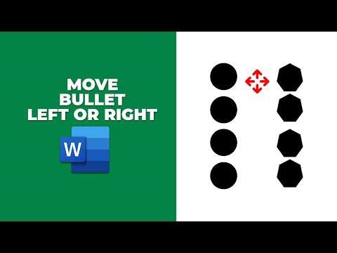 How to move bullet points left or right in Microsoft Word