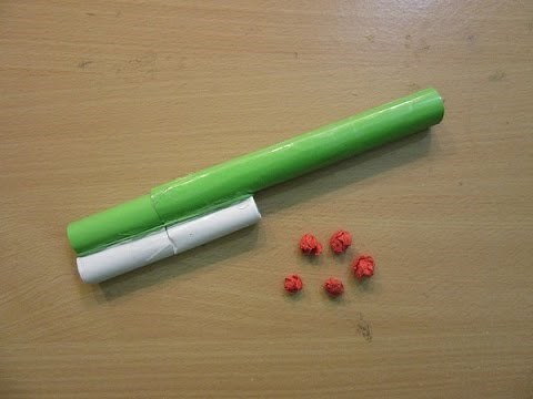 How to make a paper gun that shoots without blowing (better version)