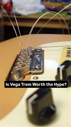 Emerson on Instagram: "The people at @vega_trem sent me over one of their bridges to try out and now I am going to get it installed. In the box it comes with everything needed for installation BUT a trem claw. It also comes with multiple sets of springs in varying tensions so you can pick whatever works best for you. This does work with a regular trem claw, so I am just going to use this one from @g_gotoh510 . I started off by marking off the position of the bar for the bridge to sit up against.