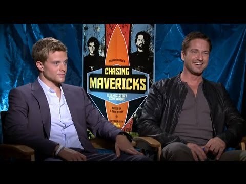 Jonny Weston & Gerard Butler - Chasing Mavericks Interview with Tribute