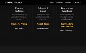 Luxury Photography Portfolio HTML Template - Etsy Australia