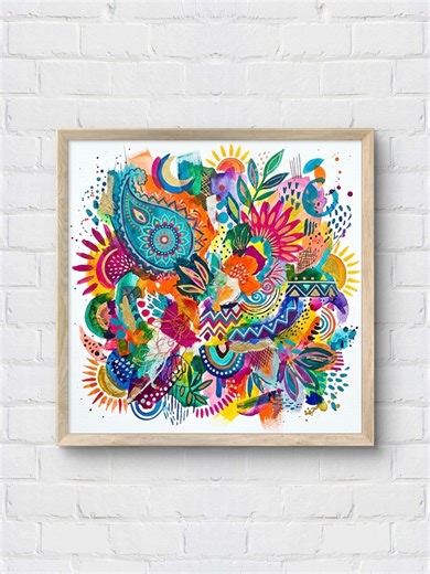 Boho Abstract Cross Stitch Pattern, Floral Paisley Embroidery Chart (digital Download) - Etsy