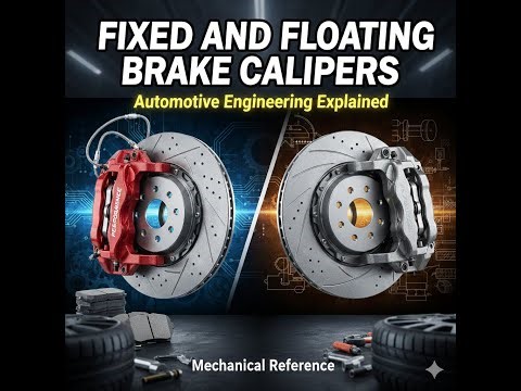 How Do They Work Fixed and Floating Brake Calipers — 3D Animation