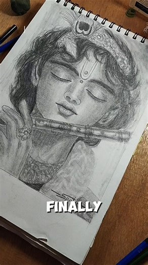 Shree Krishna realistic drawing ✨#viral #art #shorts