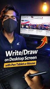 How to Write on Desktop Screen with Pen Tablet / Mouse when Recording