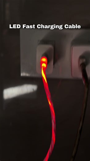 LED charging cable!🤍✨#led #chargingcable #cable #fastcharging #fastcharger