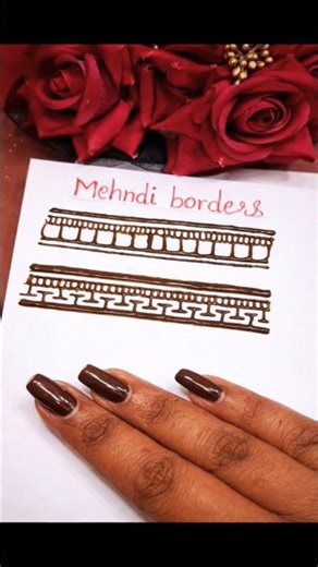 3D Border mehndi 27/50🌻design tutorial ||step by step border mehndi|#mehndi #art #ytshorts #shorts