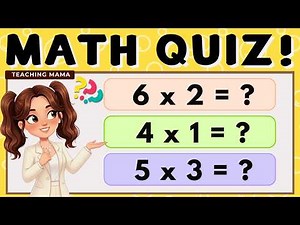 MATH QUIZ! | EASY AND FUN MATH ACTIVITY FOR KIDS | BASIC MULTIPLICATION QUIZ | TEACHING MAMA