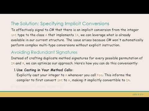 How to Hint to C# that an Implicit Conversion Exists