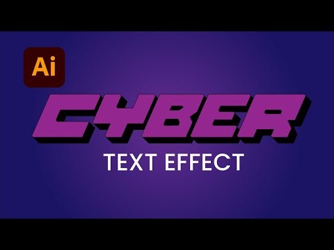 Create This Cyber Text Effect in Adobe Illustrator Made with Clipchamp