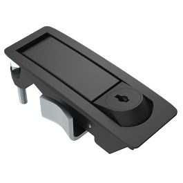 Compression Latch, Lever Latch, Key Locking, 1-5mm Panel, 1-24mm Grip, Not Sealed, Zinc Alloy, Powder Coat, Black
