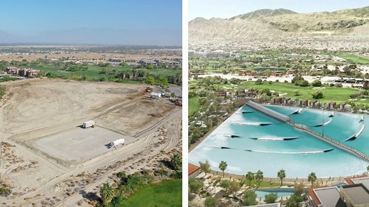 Palm Desert wave park DSRT Surf under construction. Read about the plans and opening date