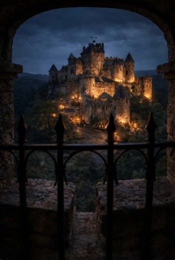 Exploring a Castle Balcony with Stunning Views